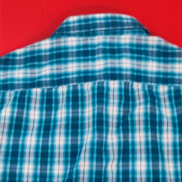 Kenneth Cole Reaction button down shirt green checkered men's size L - Picture 4 of 8